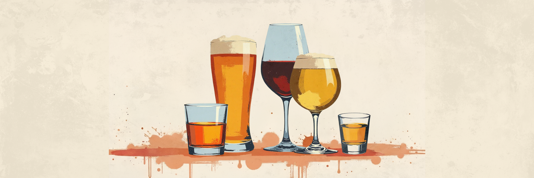 Verschiedene alkoholische Getränke